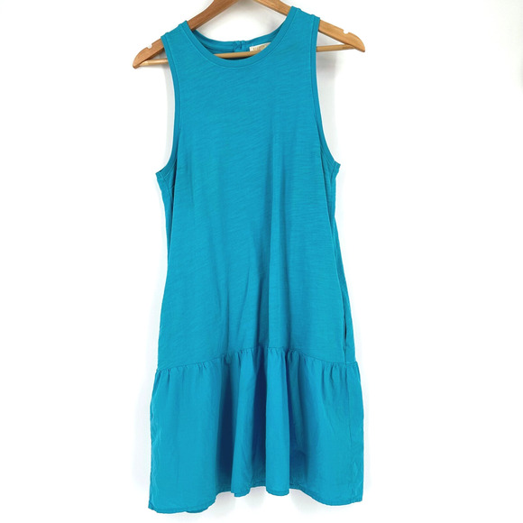 Nation LTD Harumi Womens Mini Dress Medium Tank Drop Waist Pockets Beach Tiered - Picture 1 of 7